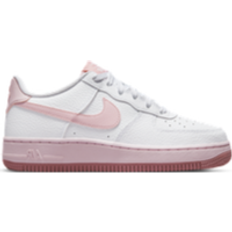 Pink Sneakers Children's Shoes Nike Air Force 1 GS - White/Elemental Pink/Medium Soft Pink/Pink Foam
