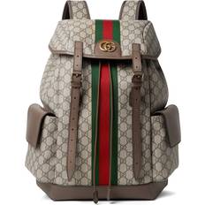 Skinn Ryggsekker Gucci Ophidia GG Medium Backpack - Beige/Ebony