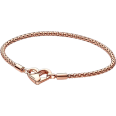 Rose Gold Bracelets Pandora Moments Studded Chain Bracelet - Rose Gold