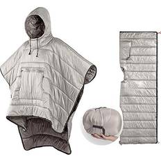 HI SUYI Camp Poncho Sleeping Bag Wearable Hooded Blanket