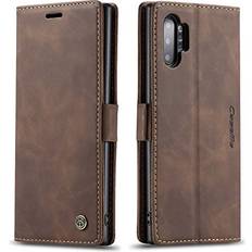 Wallet Cases Samsung Galaxy Note 10 Plus Wallet Case, Magnetic Stand Flip Protective Cover PU Leather Flip Case with ID & Credit Card Slots Cash Pockets for Samsung Galaxy Note 10 Plus 6.8 Coffee