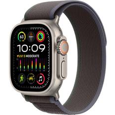 Apple Smartwatches Apple Watch Ultra 2 [GPS Cellular 49mm] Rugged Titanium Case & Blue/Black Trail Loop S/M. Precision