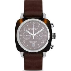 Uhren Briston Watches Clubmaster Classic 40mm Edelstahl/Textil Einheitsgröße Braun