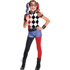 Clown Costumes Rubies Girls DC Superhero Deluxe Harley Quinn Costume