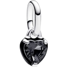 Black Charms & Pendants Pandora ME Chakra Heart Mini Dangle Charm - Silver/Black