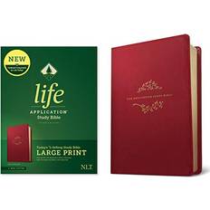 NLT Life Application Large Print Study Bible Third Edition, Berry Imitation Leather