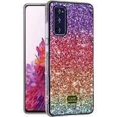 Mobile Phone Accessories Muntonski s20FE case Bling Compatible with Samsung Galaxy S20 FE Cases Glitter Luxury Gradient Rainbow Phone Cover Girly Sparkly Cute Bumper galaxys20FE s 20FE 5G 4G Girls Women funda 6.5 inch