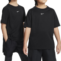 Svarte T-skjorter Nike Big Kid's Multi Dri-FIT Training Top - Black/White