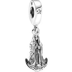 Black Charms & Pendants Pandora Virgin of Guadalupe Motif Dangle Charm - Silver/Black/Transparent