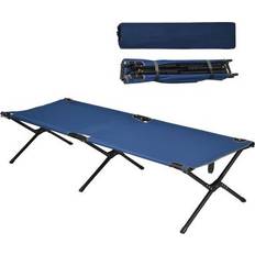 Costway Camping Costway Adults Kids Folding Camping Cot-Blue