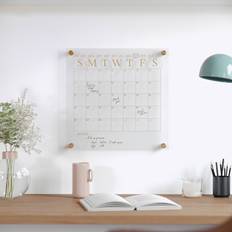 Gold Calendar & Notepads Martha Stewart Acrylic Monthly Dry Erase Wall Calendar