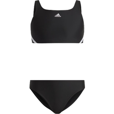 Bikinier adidas Girl's 3-Striped Sportwear Bikinis - Black/White