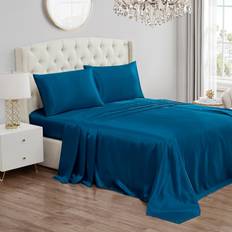 Juicy Couture Satin Bed Sheet Blue (274.3x259.1)
