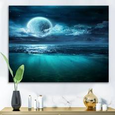 Design Art Romantic Moon Over Deep Blue Sea II Nautical & Coastal