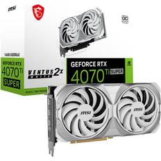 GeForce RTX 4070 Ti Super Grafikkort MSI GeForce RTX 4070 Ti SUPER Ventus 2X White OC HDMI 3xDP 16GB