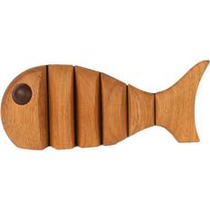 Håndlaget Pyntefigurer Spring Copenhagen The Wooden Fish Large Brown Pyntefigur 9cm