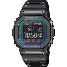 Casio G-Shock GMW-B5000 Series Wristwatch, Equipped with Bluetooth, Radio Solar, Black/Blue Green Stainless Steel Japan Import New