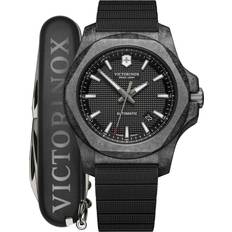 Victorinox Watches Victorinox Automatic I.n.o.x. Carbon Black Rubber 43mm Gift Set Black