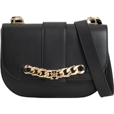 Tommy Hilfiger Handbags Tommy Hilfiger Chain On Flap Crossbody Bag - Black