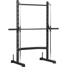 Fitness Soozier Adjustable Squat Rack with Pull Up Bar and Barbell Bar Bench Press and