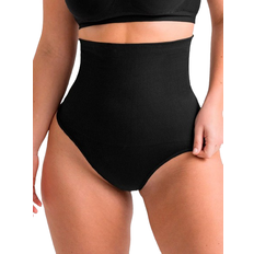 L Girdles Shapermint Essentials All Day Every Day High-Waisted Shaper Thong - Black