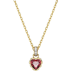 Gold Halsketten Swarovski Stilla Pendant Necklace - Gold/Red/Transparent