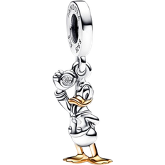 Pandora Disney 100th Anniversary Donald Duck Dangle Charm - Silver/Gold/Diamond