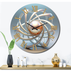 Design Art Exquisite Pearl Core Metal Wall Clock