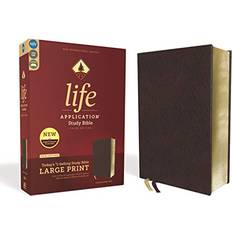 Large print books NIV, Life Application Study Bible, Third Edition, Large Print, Bonded Leather, Burgundy, Red Letter (Hardcover, 2020)