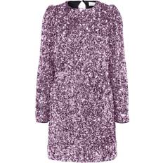 Rosa Kjoler Selected Sequin Mini Dress - Pink Lavender