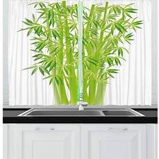 Bamboo Curtains Ambesonne Exotic Kitchen