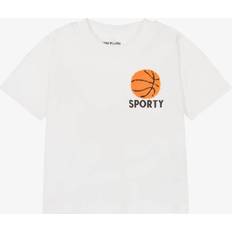 Mini Rodini Children's Clothing Mini Rodini White Organic Cotton Basketball T-Shirt