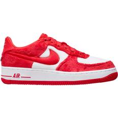 Children's Shoes Nike Air Force 1 GS - Fire Red/White/Pink Foam/Light Crimson