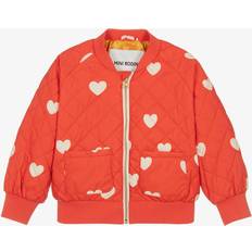 Mini Rodini Kinderbekleidung Mini Rodini Girls Red Love Heart Bomber Jacket Red 18-36 month
