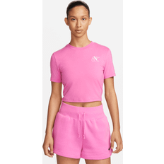 Nike Women's Sportswear Essential Slim-Fit Cropped T-Shirt Playful Pink