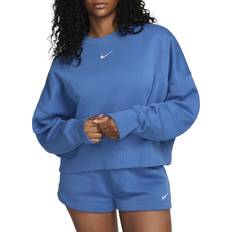 Nike crew neck Nike Women's Sportswear Phoenix Fleece Over-Oversized Crew-Neck Sweatshirt - Star Blue/Sail