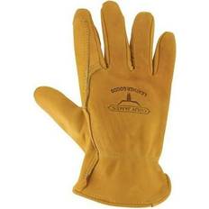 Work Gloves Salt City Sales 7229651 Mens Cowhide Double Palmed Work Glove Yellow