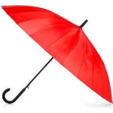 Compact Umbrellas Totes Auto-Open 24 Rib Stick Umbrella 9514 Red