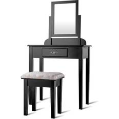 Furniture Goplus Costway Black Dressing Table 16x29.5" 2