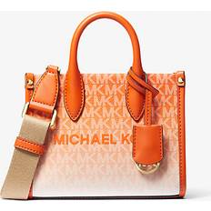 Orange Handbags Michael Kors Mirella Extra Small Ombré Logo Crossbody Bag - Poppy