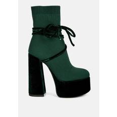 Shoes London Rag After Pay Women's Block Heel Boots, 10, Green