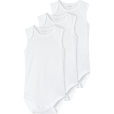 Weiß Bodys Name It Baby Basic Bodysuits 3-pack - Bright White
