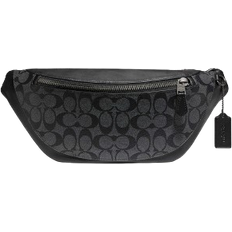 Black Bum Bags Coach Warren Belt Bag In Signature Canvas - Gunmetal/Charcoal/Black