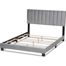 Double Beds Bed Frames Baxton Studio Clare Gray/Black