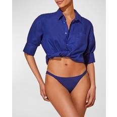 Vilebrequin Women Tanga Plumetis Bikini Bottoms - INK/Blue