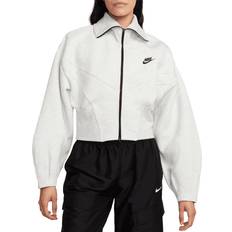 Jackets Nike Women's Sportswear Tech Fleece Loose Full-Zip Track Jacket - Light Grey/Heather/Black
