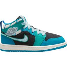 Nike Jordan 1 Mid SS PS - Anthracite/Aquatone/New Emerald/Glacier Blue