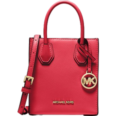 Michael Kors Mercer Extra Small Pebbled Leather Crossbody Bag - Bright Red