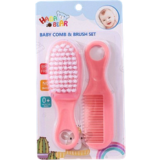 Babykämme Haarpflege Shein 1set Pink Baby Safety Comb Brush Care Set For Newborn Bath & Massage