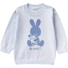 United Colors of Benetton Warm Cotton Sweater with Inlay - Sky Blue (102CB100N-081)